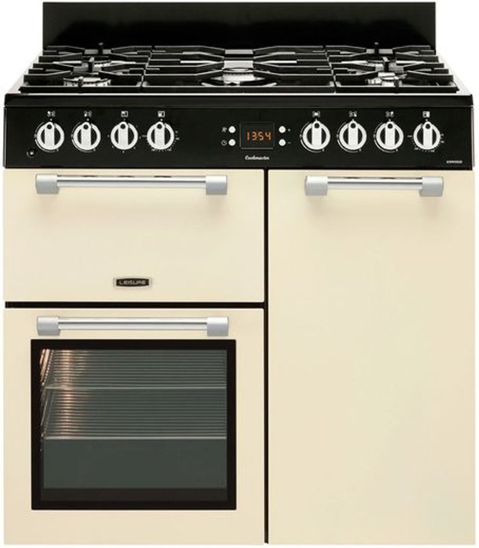 Currys Business | Leisure LEISURE Cookmaster CK90F232C 90 cm Dual Fuel Range Cooker - Cream Leisure LEISURE Cookmaster CK90F232C 90 cm Dual Fuel Range Cooker - Cream