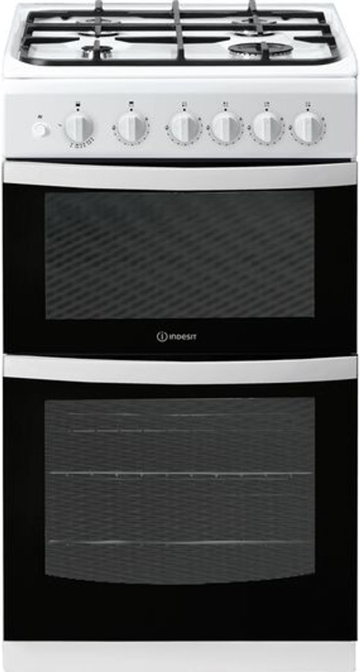 Currys Business | Indesit INDESIT ID5G00KMW 50 cm Gas Cooker - White Indesit INDESIT ID5G00KMW 50 cm Gas Cooker - White