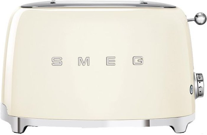 Currys Business | Smeg SMEG 50's Retro TSF01CRUK 2-Slice Toaster - Cream Smeg SMEG 50's Retro TSF01CRUK 2-Slice Toaster - Cream
