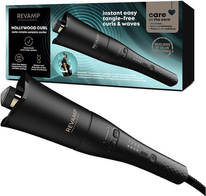 Currys Business | REVAMP REVAMP Progloss Hollywood Curl CL-2000 Hair Curler - Black REVAMP REVAMP Progloss Hollywood Curl CL-2000 Hair Curler - Black