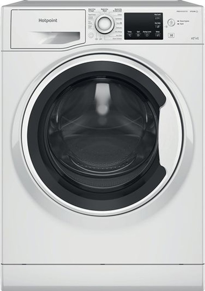 Currys Business | Hotpoint Hotpoint 8+6Kg NDB8635WUK Freestanding Washer Dryer In White Hotpoint Hotpoint 8+6Kg NDB8635WUK Freestanding Washer Dryer In White