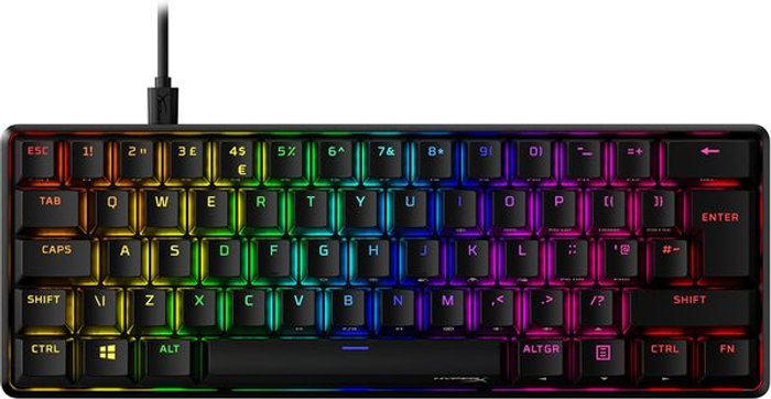 Currys Business | HYPERX HYPERX Alloy Origins 60 RGB Mechanical Gaming Keyboard, Black HYPERX HYPERX Alloy Origins 60 RGB Mechanical Gaming Keyboard, Black