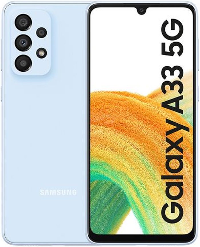 Currys Business | Samsung SAMSUNG Galaxy A33 5G - 128 GB, Awesome Blue Samsung SAMSUNG Galaxy A33 5G - 128 GB, Awesome Blue