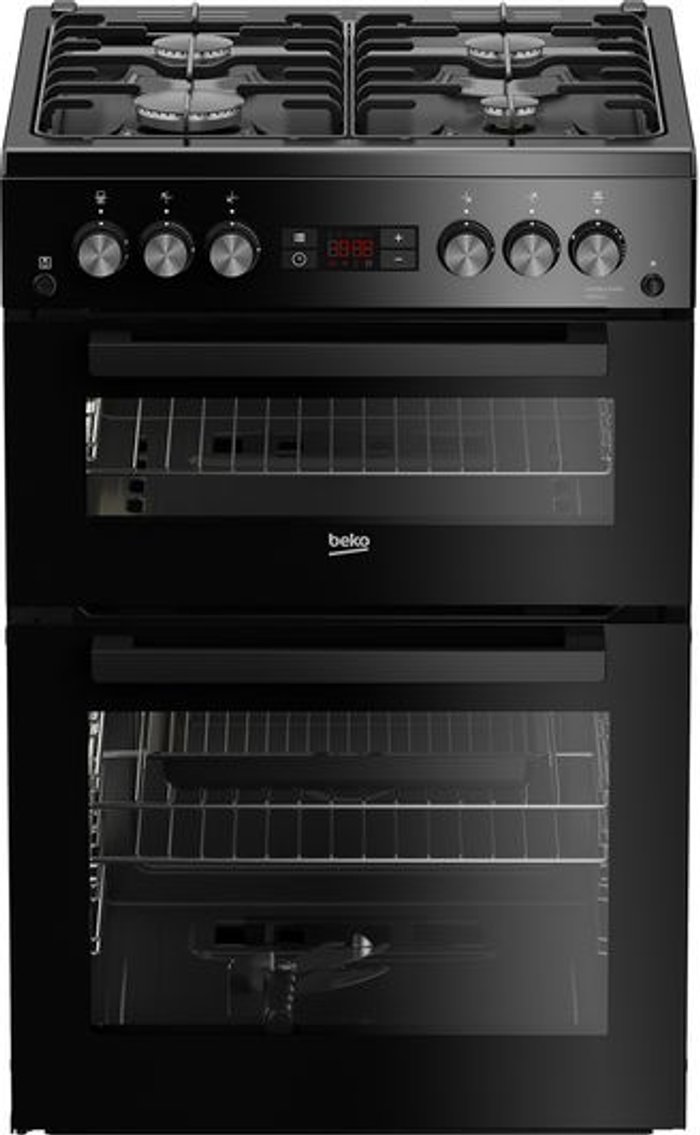 Currys Business | Beko BEKO Pro XDG621K 60 cm Gas Cooker - Black, Black Beko BEKO Pro XDG621K 60 cm Gas Cooker - Black, Black