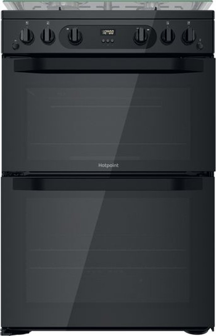 Currys Business | Hotpoint HOTPOINT HDM67G0CCB 60 cm Gas Cooker - Black Hotpoint HOTPOINT HDM67G0CCB 60 cm Gas Cooker - Black