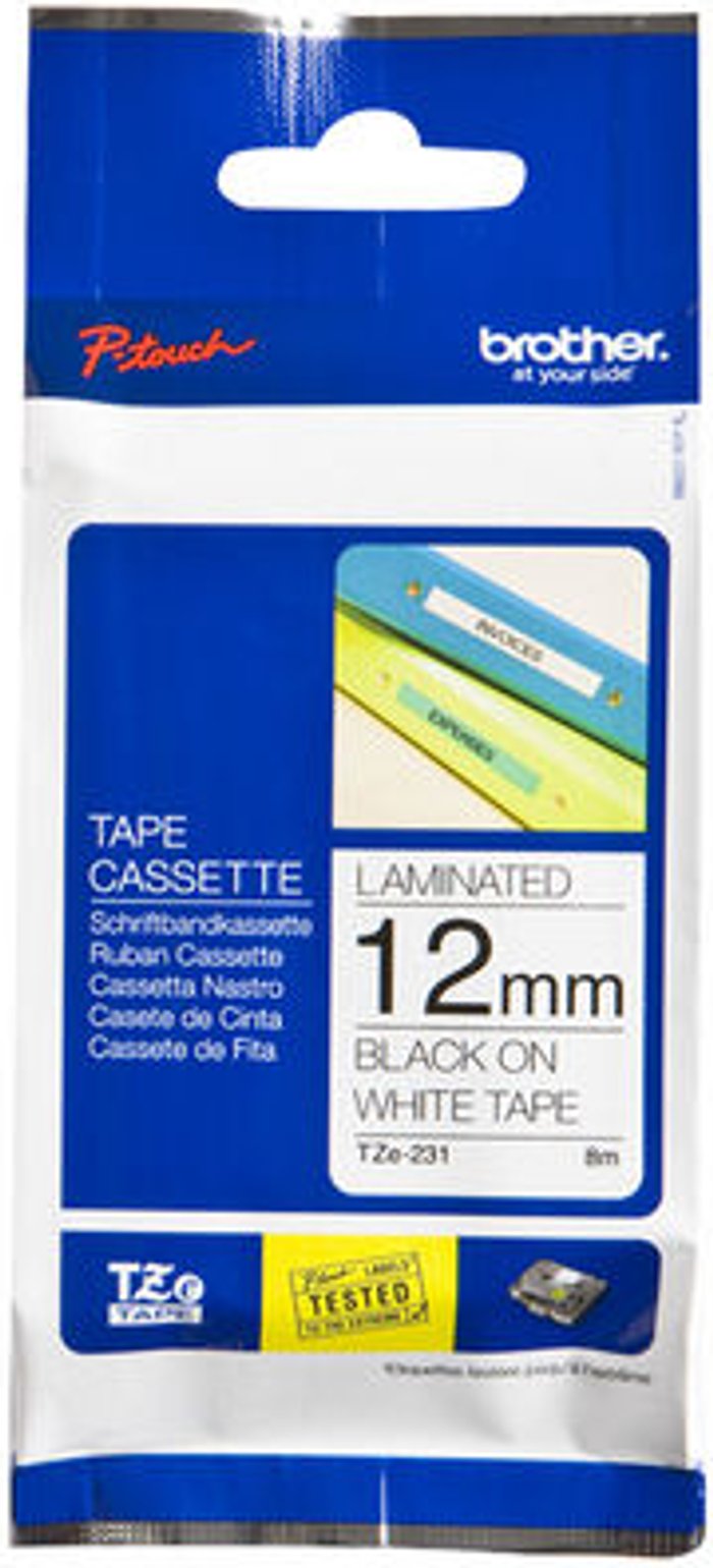 Currys Business | Brother BROTHER TZe-231 Label Cassette Tape Brother BROTHER TZe-231 Label Cassette Tape