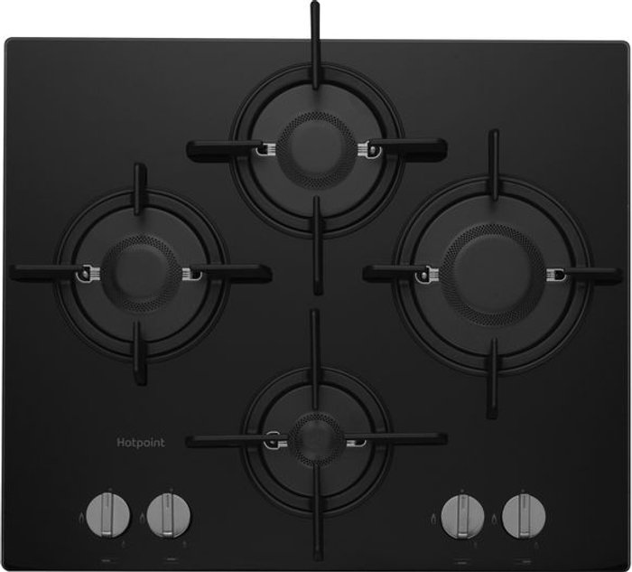 Currys Business | Hotpoint HOTPOINT Direct Flame FTGHG 641 D/H Gas Hob - Black Hotpoint HOTPOINT Direct Flame FTGHG 641 D/H Gas Hob - Black