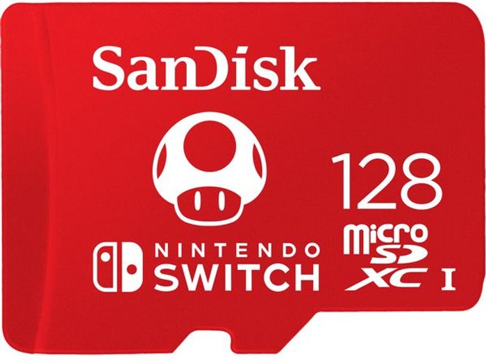 Currys Business | Sandisk SANDISK Ultra Class 10 microSD Memory Card for Nintendo Switch - 128 GB, Red Sandisk SANDISK Ultra Class 10 microSD Memory Card for Nintendo Switch - 128 GB, Red