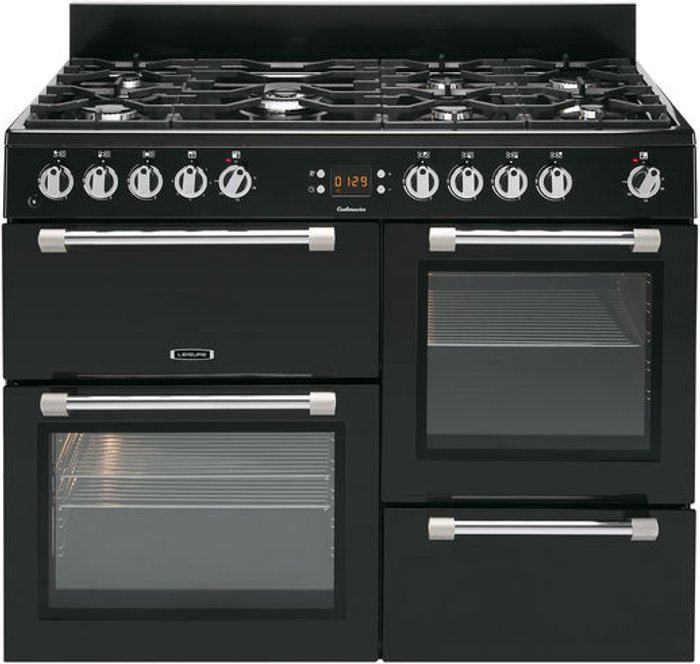 Currys Business | Leisure LEISURE Cookmaster CK110F232K Dual Fuel Range Cooker - Black Leisure LEISURE Cookmaster CK110F232K Dual Fuel Range Cooker - Black
