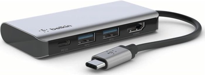 Currys Business | Belkin BELKIN AVC006btSGY 4-port USB Hub Belkin BELKIN AVC006btSGY 4-port USB Hub