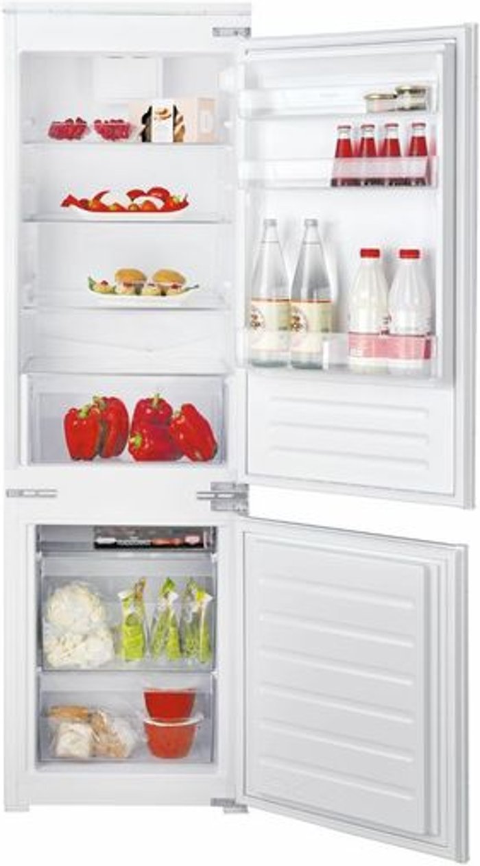 Currys Business | Hotpoint Hotpoint HMCB70301UK Integrated 70/30 Fridge Freezer with Sliding Door Fixing Kit - White - F Rated Hotpoint Hotpoint HMCB70301UK Integrated 70/30 Fridge Freezer with Sliding Door Fixing Kit - White - F Rated