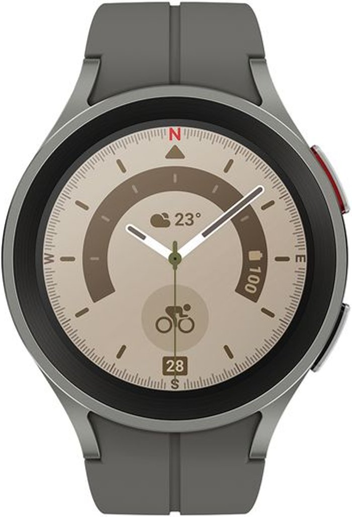 Currys Business | Samsung Samsung Galaxy Watch5 Pro 4G 45mm Grey Titanium Samsung Samsung Galaxy Watch5 Pro 4G 45mm Grey Titanium