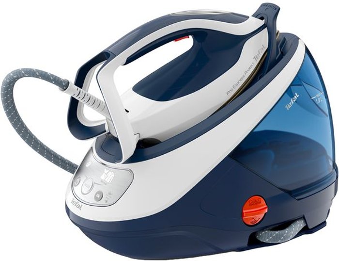 Currys Business | Tefal TEFAL Pro Express Protect GV9221G0 Steam Generator Iron - White & Blue, Blue,White Tefal TEFAL Pro Express Protect GV9221G0 Steam Generator Iron - White & Blue, Blue,White