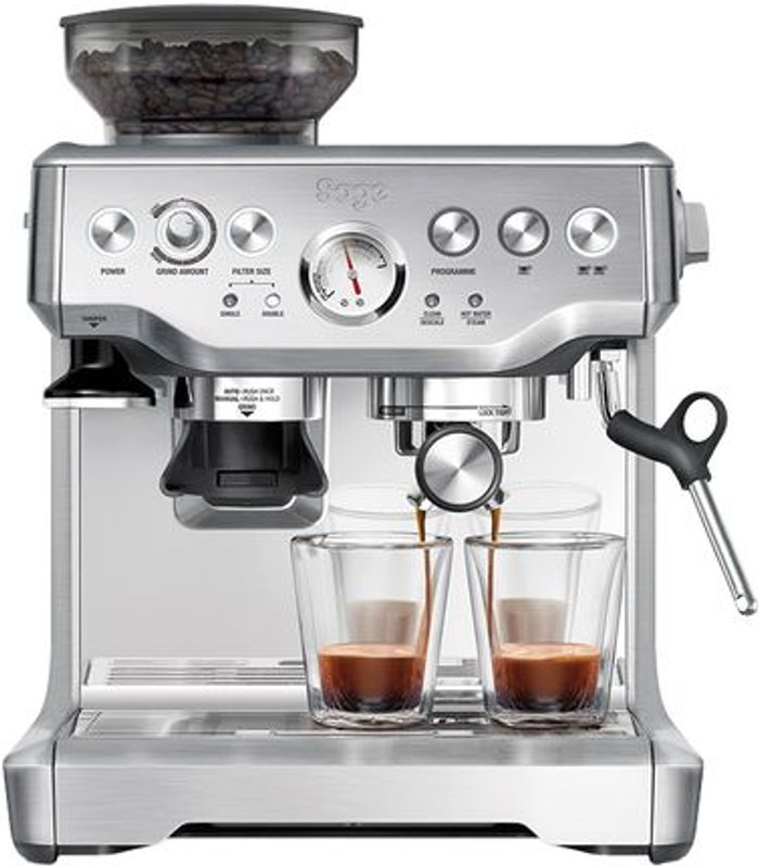 Currys Business | Sage SAGE Barista Express BES875UK Bean to Cup Coffee Machine - Silver Sage SAGE Barista Express BES875UK Bean to Cup Coffee Machine - Silver
