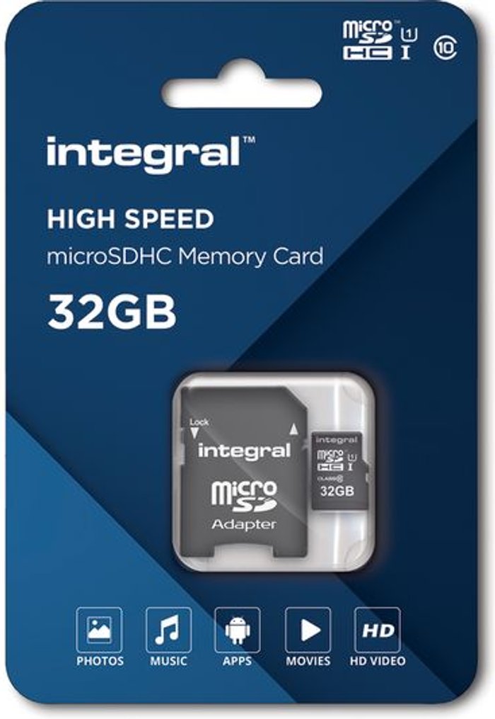 Currys Business | Integral INTEGRAL U1 Class 10 microSD Memory Card - 32 GB Integral INTEGRAL U1 Class 10 microSD Memory Card - 32 GB