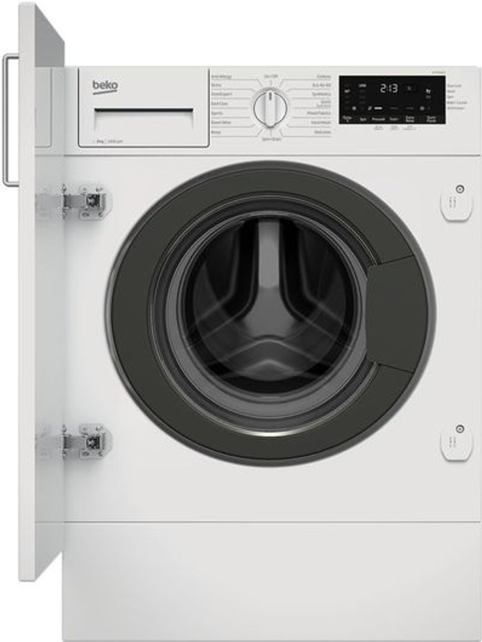 Currys Business | Beko BEKO WTIK84121 Integrated 8 kg 1400 Spin Washing Machine Beko BEKO WTIK84121 Integrated 8 kg 1400 Spin Washing Machine