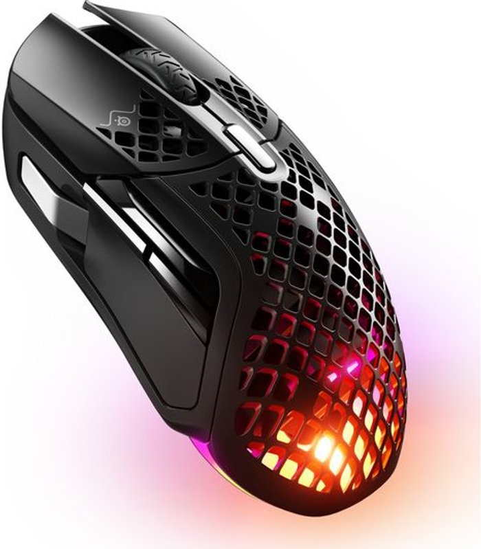 Currys Business | SteelSeries STEELSERIES Aerox 5 RGB Wireless Optical Gaming Mouse, Black SteelSeries STEELSERIES Aerox 5 RGB Wireless Optical Gaming Mouse, Black