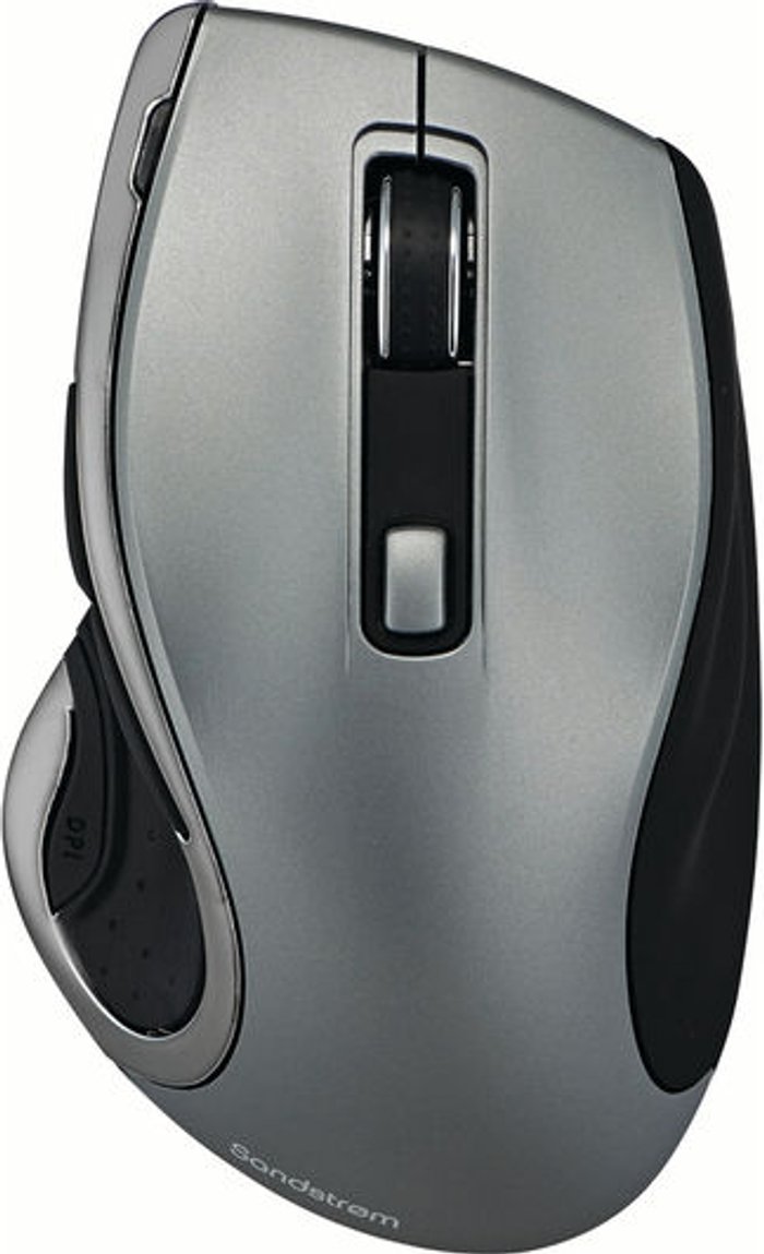Currys Business | SANDSTROM SANDSTROM SMWLHYP15 Wireless Blue Trace Mouse - Gun Metal, Silver/Grey SANDSTROM SANDSTROM SMWLHYP15 Wireless Blue Trace Mouse - Gun Metal, Silver/Grey