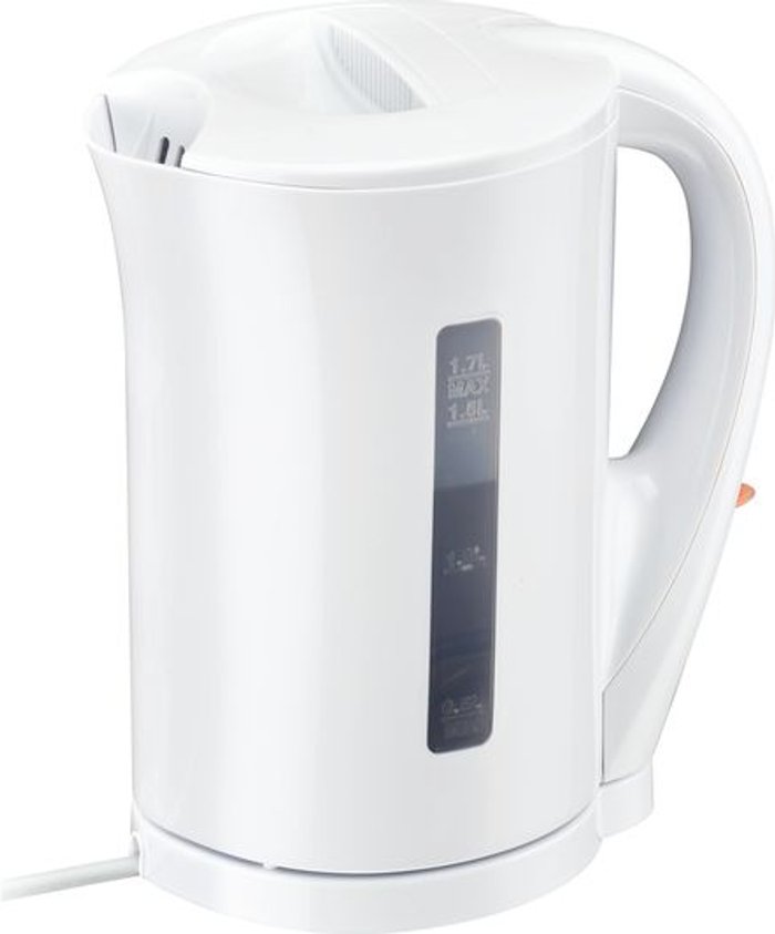 Currys Business | Essentials ESSENTIALS C17JKW17 Jug Kettle - White Essentials ESSENTIALS C17JKW17 Jug Kettle - White