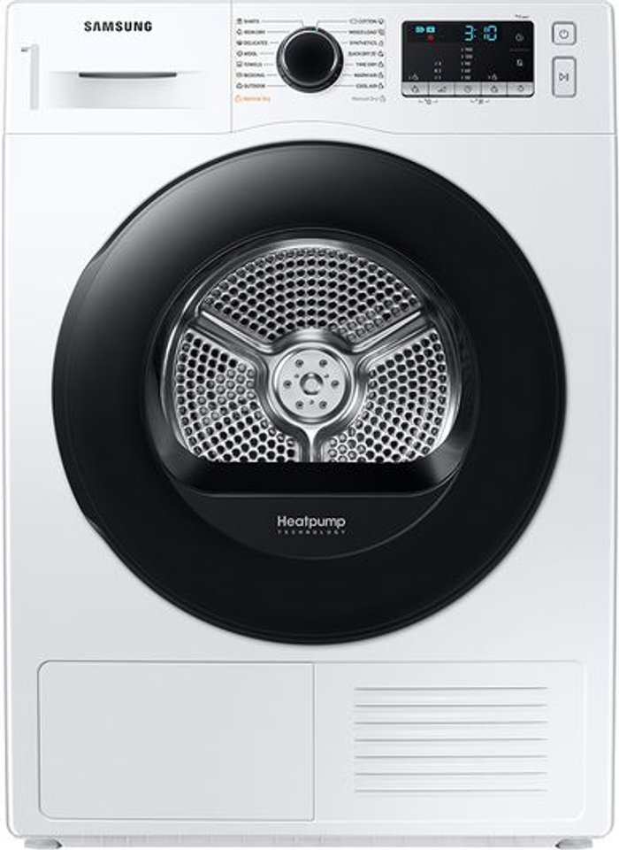 Currys Business | Samsung SAMSUNG DV90TA040AE/EU 9 kg Heat Pump Tumble Dryer - White Samsung SAMSUNG DV90TA040AE/EU 9 kg Heat Pump Tumble Dryer - White