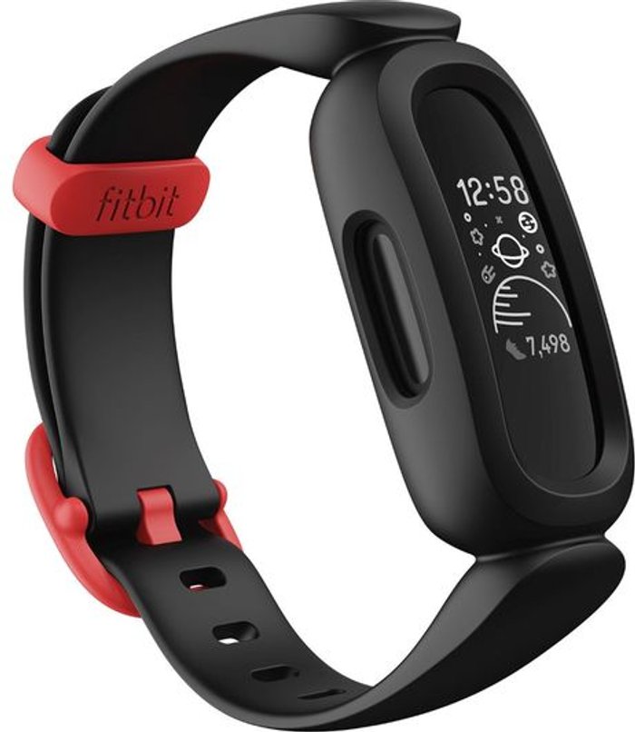 Currys Business | Fitbit FITBIT ACE 3 Kid's Fitness Tracker - Black & Red, Universal Fitbit FITBIT ACE 3 Kid's Fitness Tracker - Black & Red, Universal