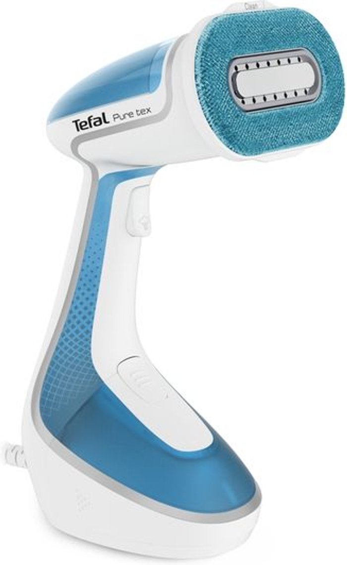 Currys Business | Tefal TEFAL Pure Tex DT9530 Clothes Steamer - White & Blue Tefal TEFAL Pure Tex DT9530 Clothes Steamer - White & Blue