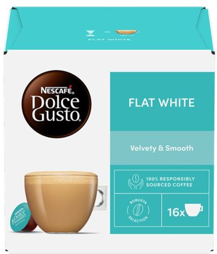 Currys Business | NESCAFE NESCAFE Dolce Gusto Flat White Coffee Pods - Pack of 16 NESCAFE NESCAFE Dolce Gusto Flat White Coffee Pods - Pack of 16