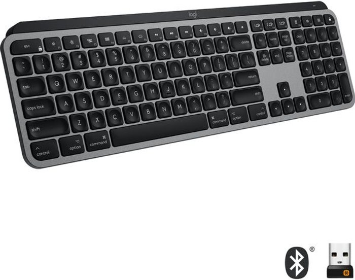 Currys Business | Logitech LOGITECH MX Keys for Mac Wireless Keyboard, Black Logitech LOGITECH MX Keys for Mac Wireless Keyboard, Black