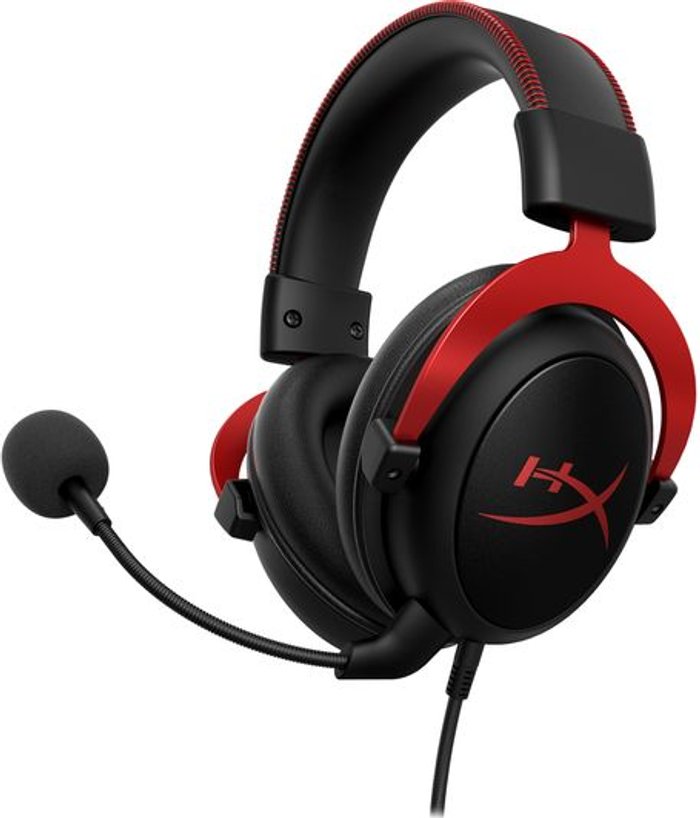 Currys Business | HYPERX HYPERX Cloud II Pro 7.1 Gaming Headset - Black & Red, Red HYPERX HYPERX Cloud II Pro 7.1 Gaming Headset - Black & Red, Red