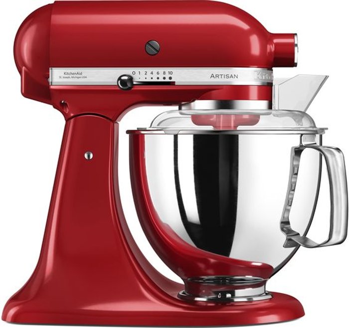 Currys Business | KitchenAid KITCHENAID Artisan 5KSM175PSBER Stand Mixer - Empire Red KitchenAid KITCHENAID Artisan 5KSM175PSBER Stand Mixer - Empire Red