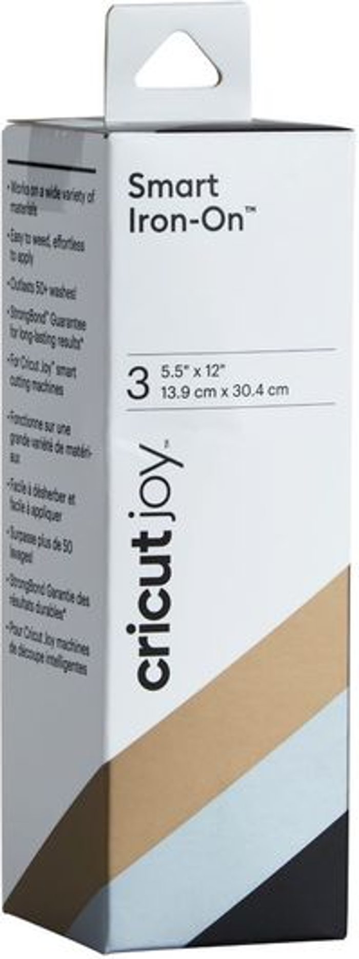 Currys Business | CRICUT CRICUT Joy Smart Iron-On Material - Black, Gold & Silver CRICUT CRICUT Joy Smart Iron-On Material - Black, Gold & Silver