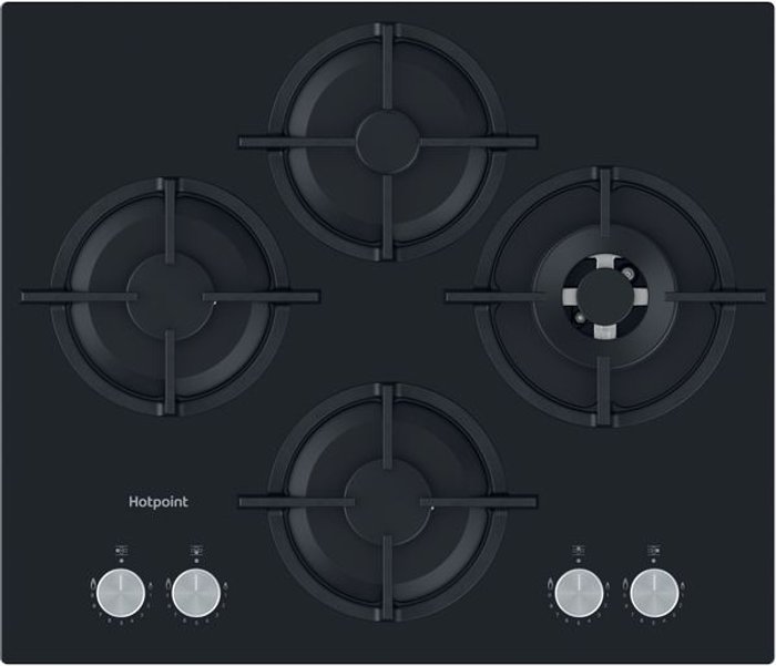 Currys Business | Hotpoint HOTPOINT HGS 62S/BK Gas Hob - Black Hotpoint HOTPOINT HGS 62S/BK Gas Hob - Black
