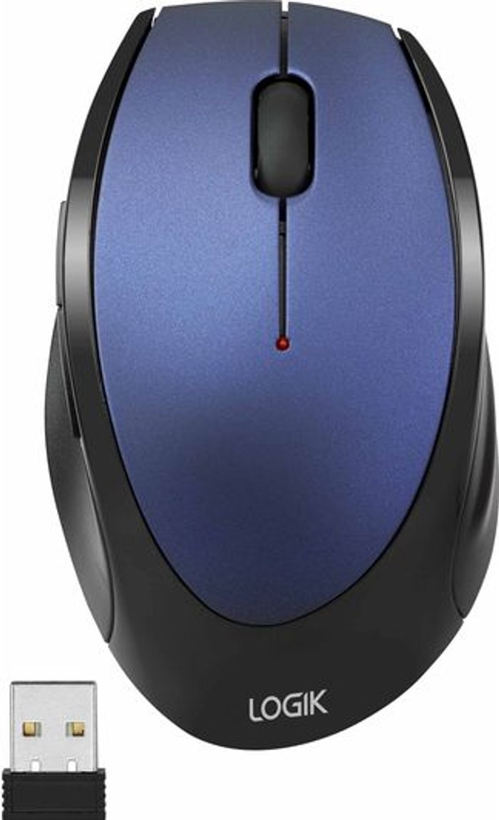 Currys Business | Logik LOGIK LWLMBL23 Wireless Optical Mouse - Blue, Blue Logik LOGIK LWLMBL23 Wireless Optical Mouse - Blue, Blue