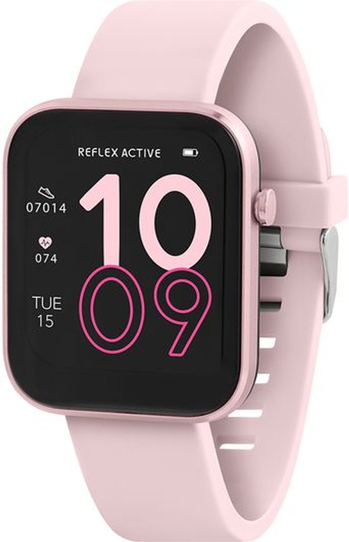 Currys Business | REFLEX ACTIVE REFLEX ACTIVE Series 12 Smart Watch - Pink, Silicone Strap, Pink REFLEX ACTIVE REFLEX ACTIVE Series 12 Smart Watch - Pink, Silicone Strap, Pink