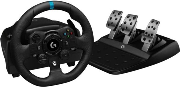 Currys Business | Logitech LOGITECH G923 Racing Wheel & Pedals - Xbox & PC, Black Logitech LOGITECH G923 Racing Wheel & Pedals - Xbox & PC, Black