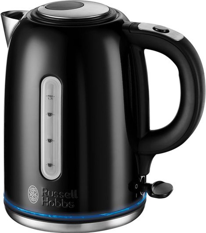 Currys Business | Russell Hobbs RUSSELL HOBBS Quiet Boil 20462 Jug Kettle - Black Russell Hobbs RUSSELL HOBBS Quiet Boil 20462 Jug Kettle - Black