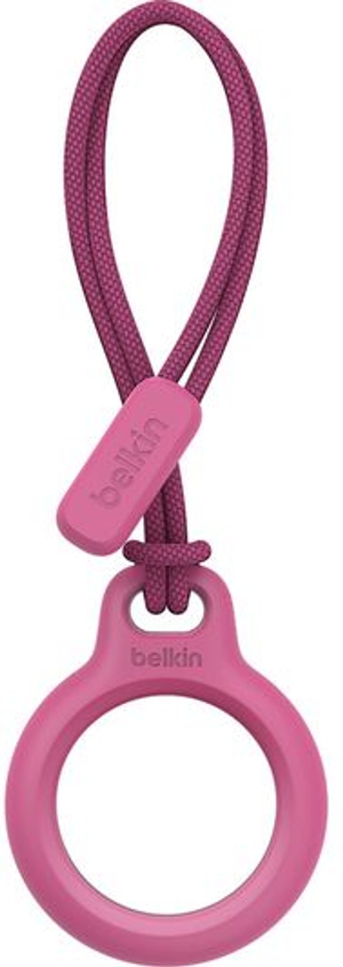 Currys Business | Belkin BELKIN Secure AirTag Holder with Strap - Pink, Pink Belkin BELKIN Secure AirTag Holder with Strap - Pink, Pink
