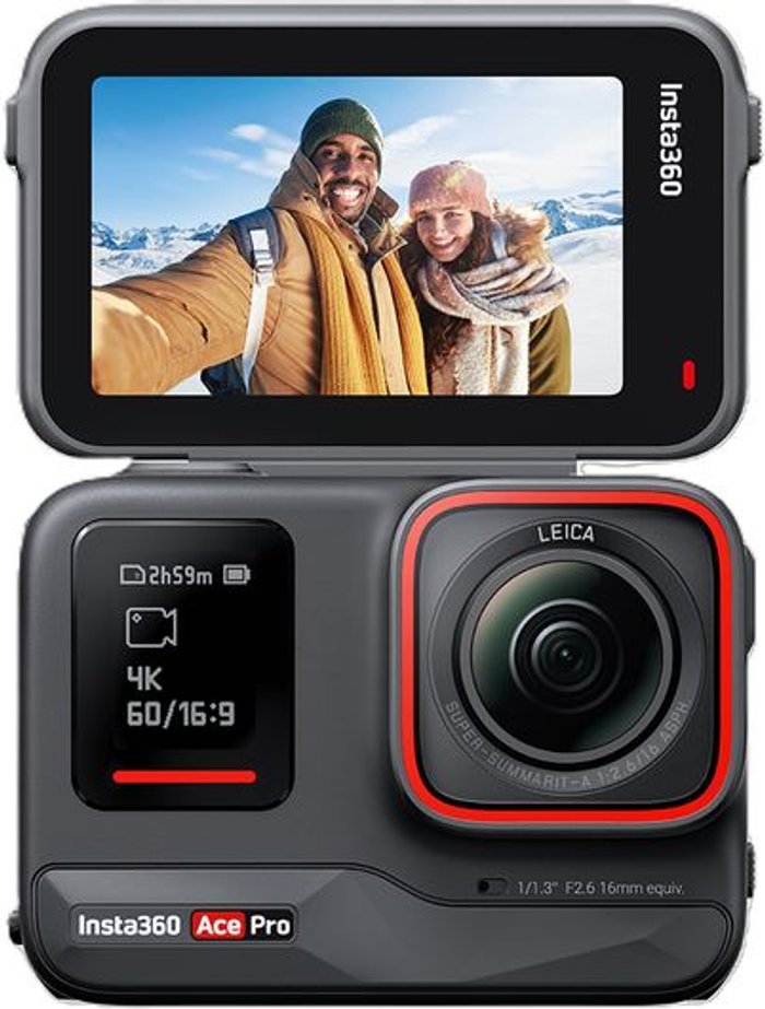 Currys Business | INSTA360 INSTA360 Ace Pro 4K Ultra HD Action Camera - Black, Black INSTA360 INSTA360 Ace Pro 4K Ultra HD Action Camera - Black, Black
