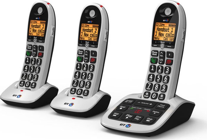 Currys Business | BT BT 4600 Cordless Phone with Answering Machine - Triple Handsets BT BT 4600 Cordless Phone with Answering Machine - Triple Handsets