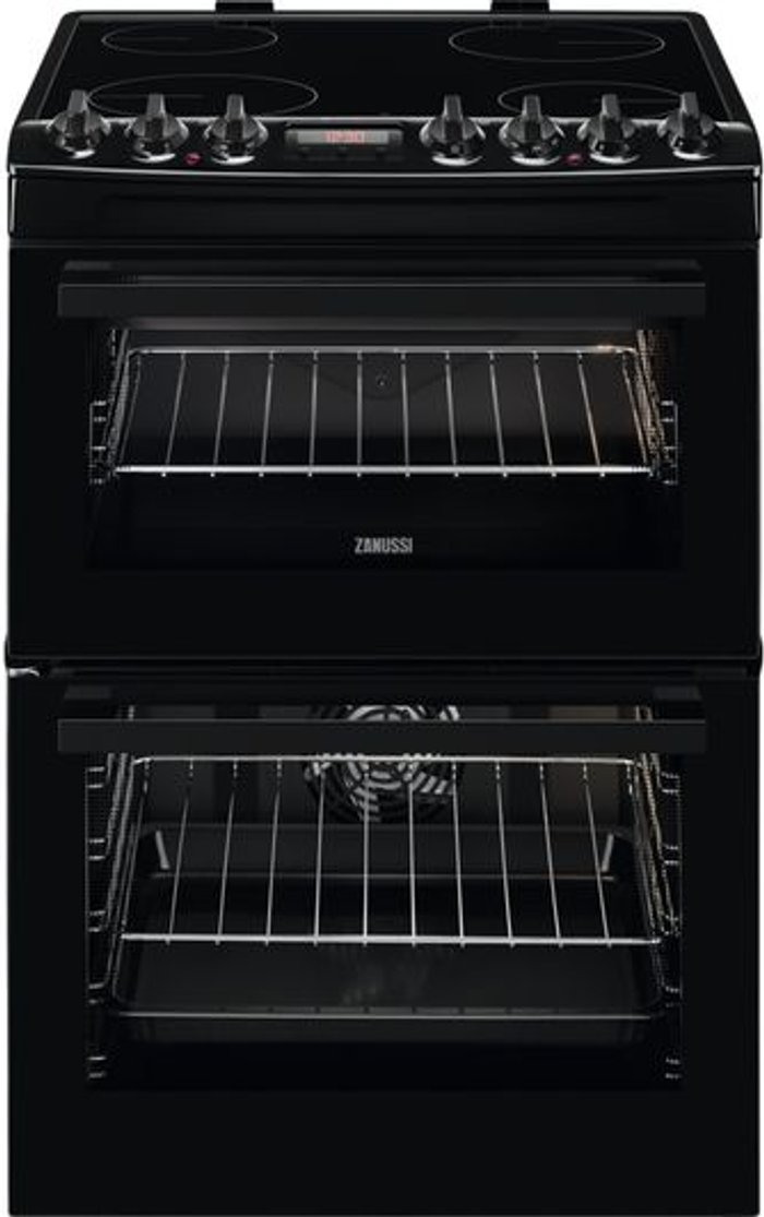 Currys Business | Zanussi ZANUSSI ZCV69360BA 60 cm Electric Ceramic Cooker - Black Zanussi ZANUSSI ZCV69360BA 60 cm Electric Ceramic Cooker - Black