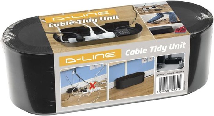Currys Business | D-LINE D-LINE EU/CTUSMLB/SW Cable Tidy Unit - Small, Black D-LINE D-LINE EU/CTUSMLB/SW Cable Tidy Unit - Small, Black