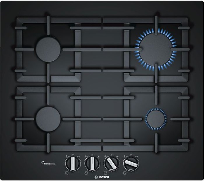 Currys Business | Bosch BOSCH Serie 6 PPP6A6B90 Gas Hob - Black Bosch BOSCH Serie 6 PPP6A6B90 Gas Hob - Black