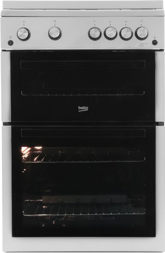 Currys Business | Beko BEKO XTG611S 60 cm Gas Cooker - Silver, Silver/Grey Beko BEKO XTG611S 60 cm Gas Cooker - Silver, Silver/Grey