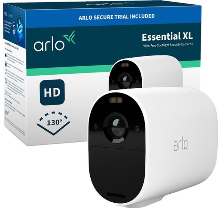 Currys Business | Arlo ARLO Arlo Essential Xl Spotlight Camera 1-pack White Arlo ARLO Arlo Essential Xl Spotlight Camera 1-pack White