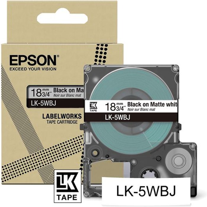 Currys Business | Epson EPSON LK-5WBJ 18 mm Blank Tape Epson EPSON LK-5WBJ 18 mm Blank Tape