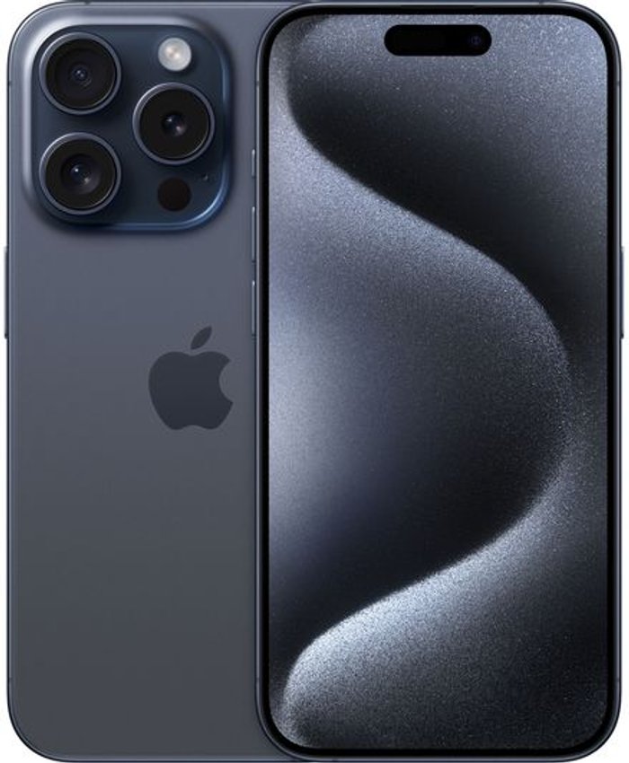 Currys Business | Apple APPLE iPhone 15 Pro - 128 GB, Blue Titanium, Blue Apple APPLE iPhone 15 Pro - 128 GB, Blue Titanium, Blue