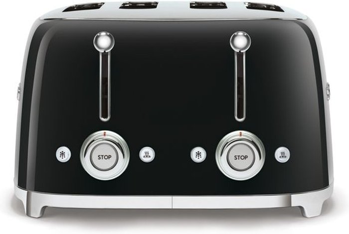 Currys Business | Smeg Smeg TSF03BLUK 50s Retro Style 4 Slot Toaster - Black Smeg Smeg TSF03BLUK 50s Retro Style 4 Slot Toaster - Black