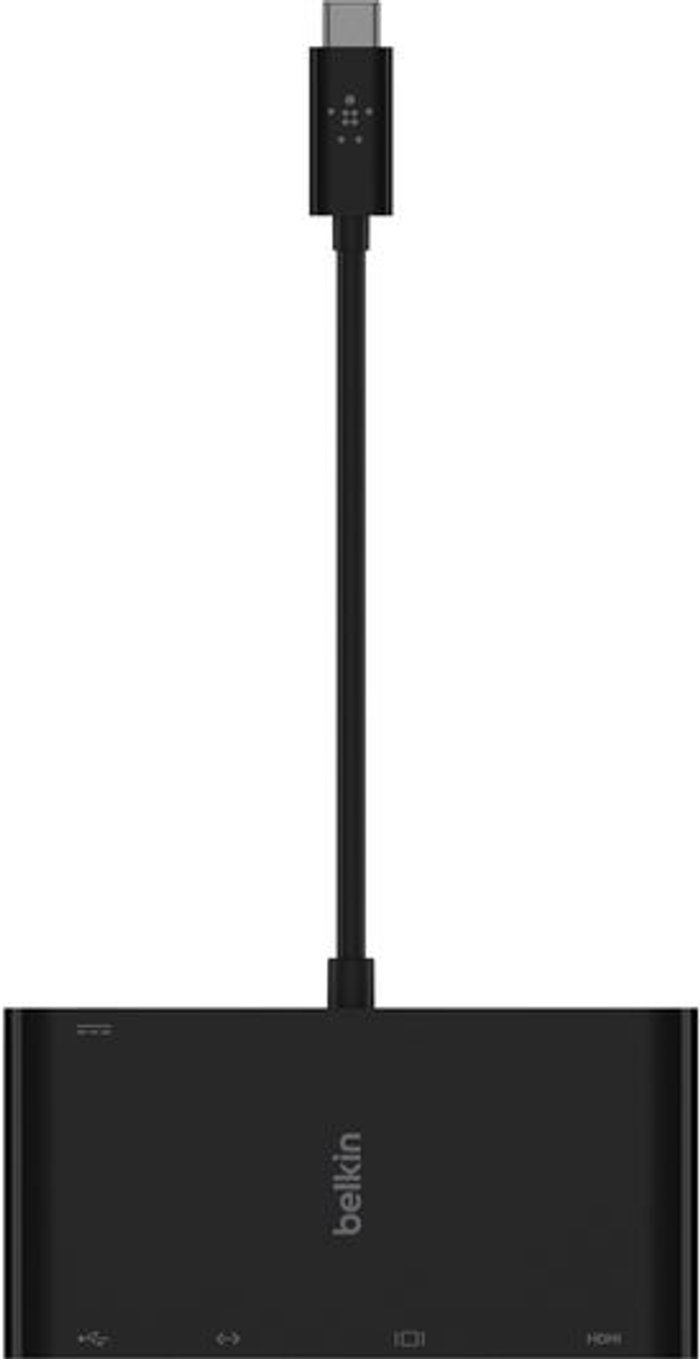 Currys Business | Belkin BELKIN AVC004btBK USB Type-C Multimedia Adapter & 100 W Power Pass Through Belkin BELKIN AVC004btBK USB Type-C Multimedia Adapter & 100 W Power Pass Through