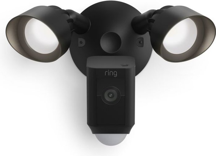 Currys Business | Ring RING Floodlight Wired Plus Full HD 1080p WiFi Security Camera - Black Ring RING Floodlight Wired Plus Full HD 1080p WiFi Security Camera - Black