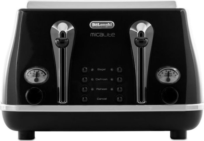 Currys Business | Delonghi DELONGHI Micalite CTOM4003 4-Slice Toaster - Black Delonghi DELONGHI Micalite CTOM4003 4-Slice Toaster - Black